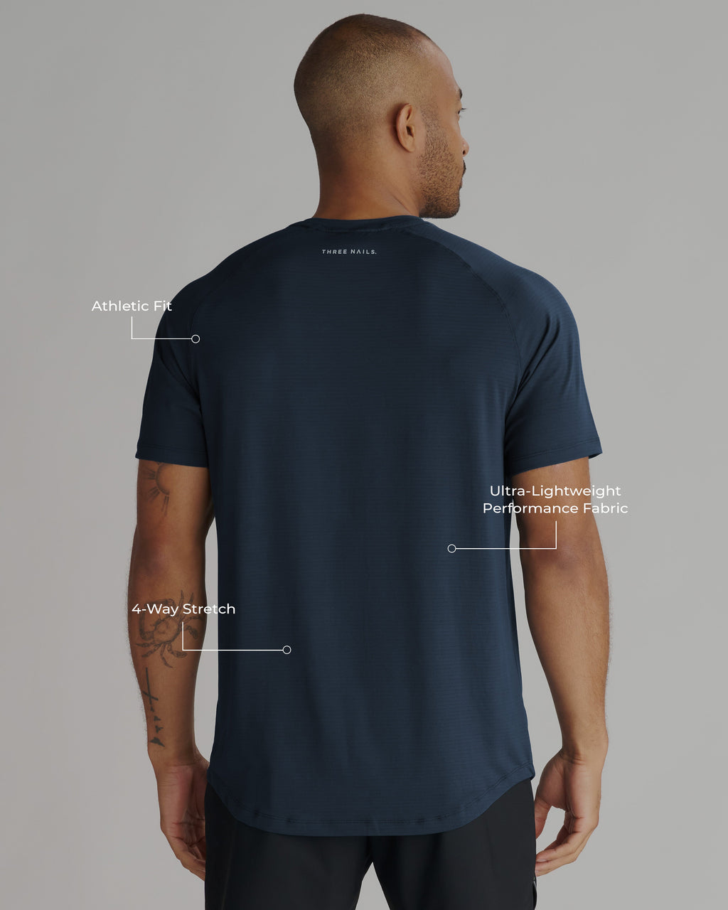 Aion-Lite™ Tee "Cross" - Midnight Navy