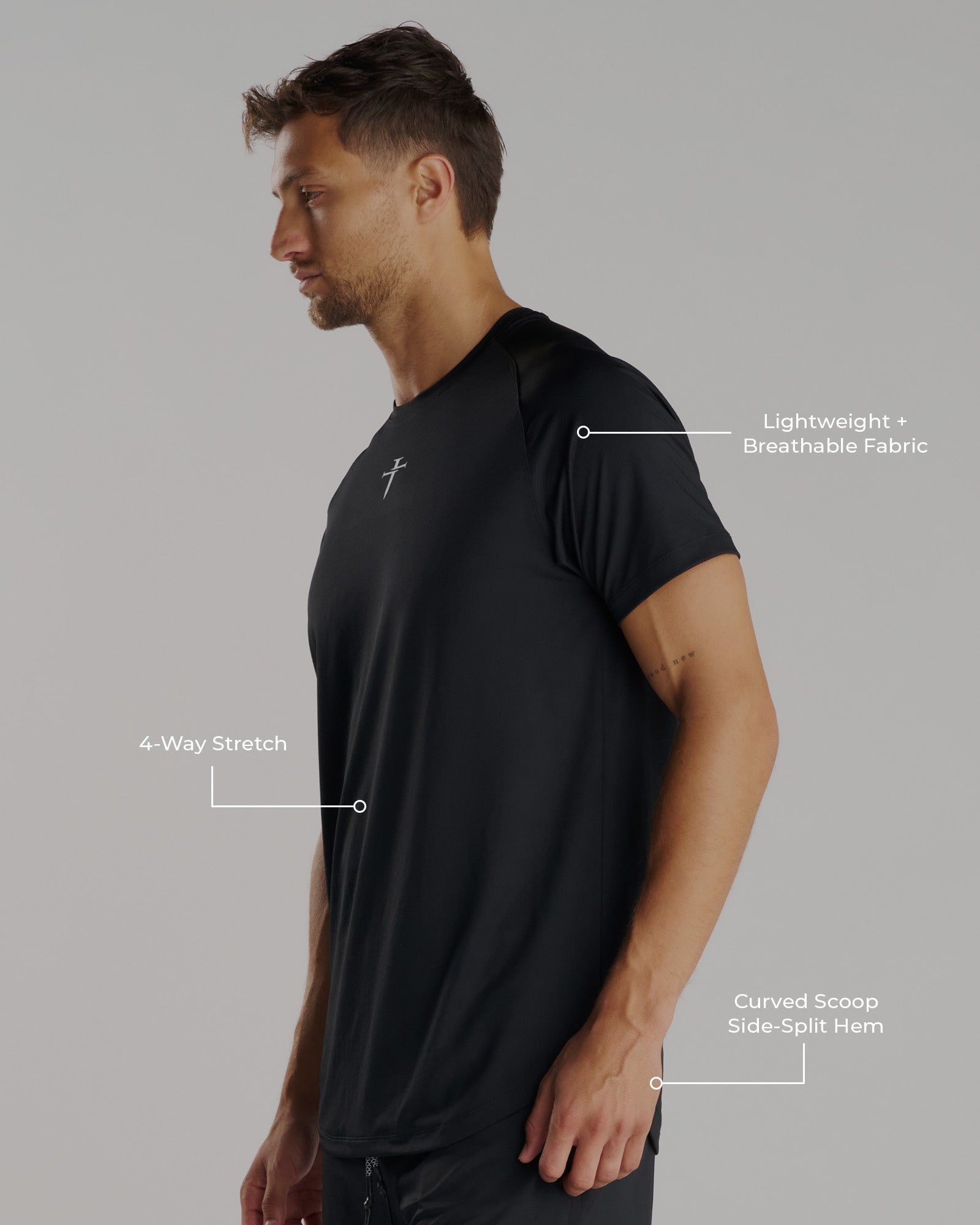 Pro-Tech Tee "Cross" - Black